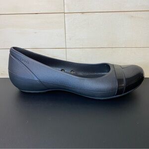 Crocs Kadee Cap Toe Ballet Flats Black Women's Size 8 Shoes